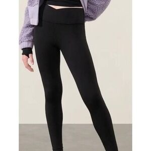 Best Selling Athleta Girl Transcend Crossover 7/8 Leggings Black Size XS